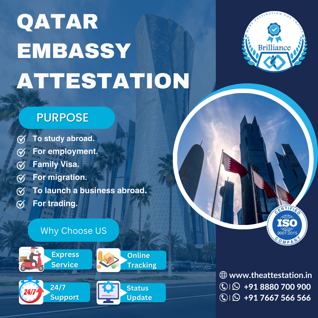  Get you certificates attested from Qatar embassy in India