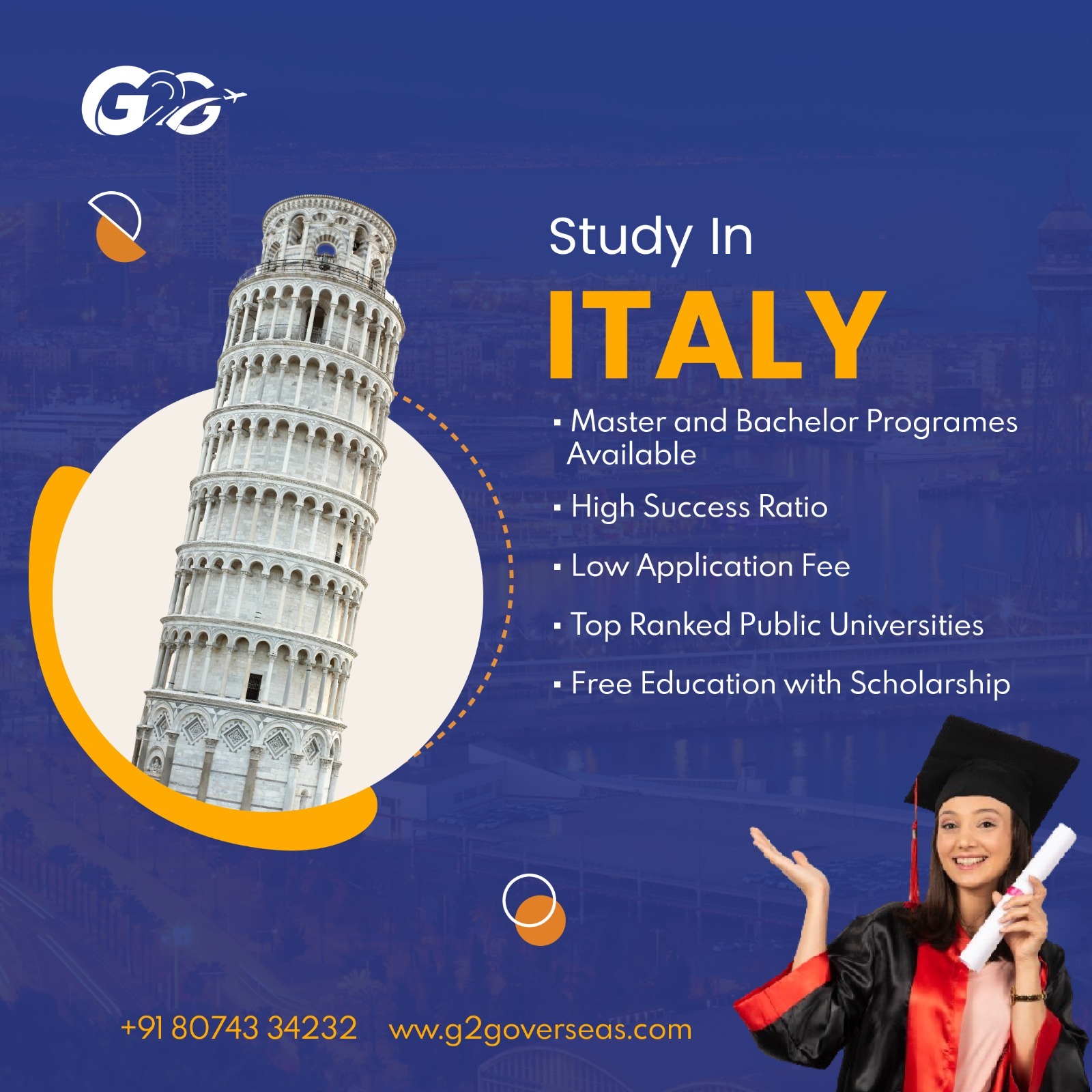  Italy study visa consultants in hyderabad