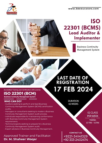  Offering ISO 22301 (BCM) With PECB Canada Certification.