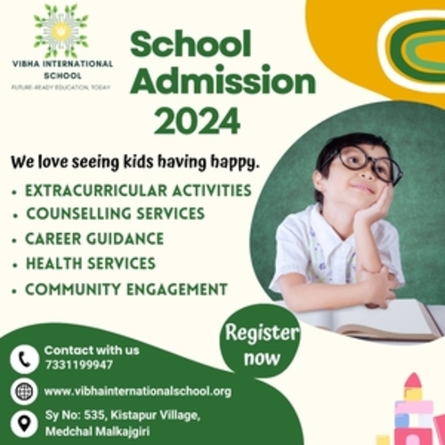  Vibha International School Admissions Open for Academic Year 2024, Medchal, Hyderabad.