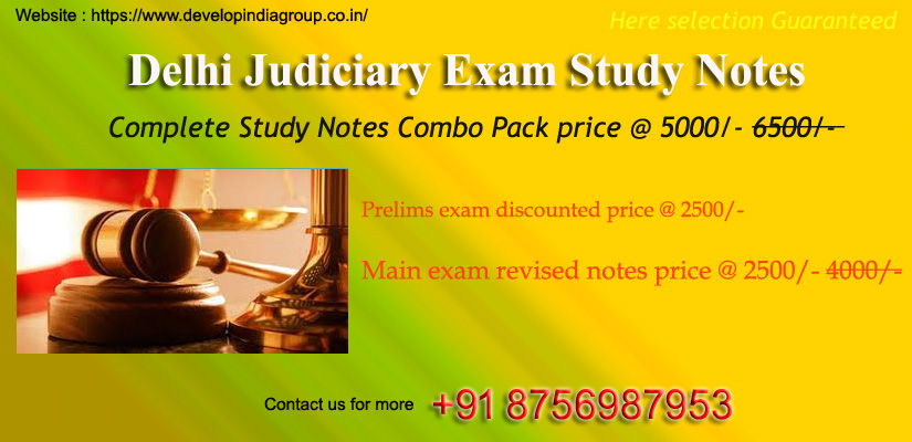  Delhi Civil Judges Exam 2023 Study Notes available