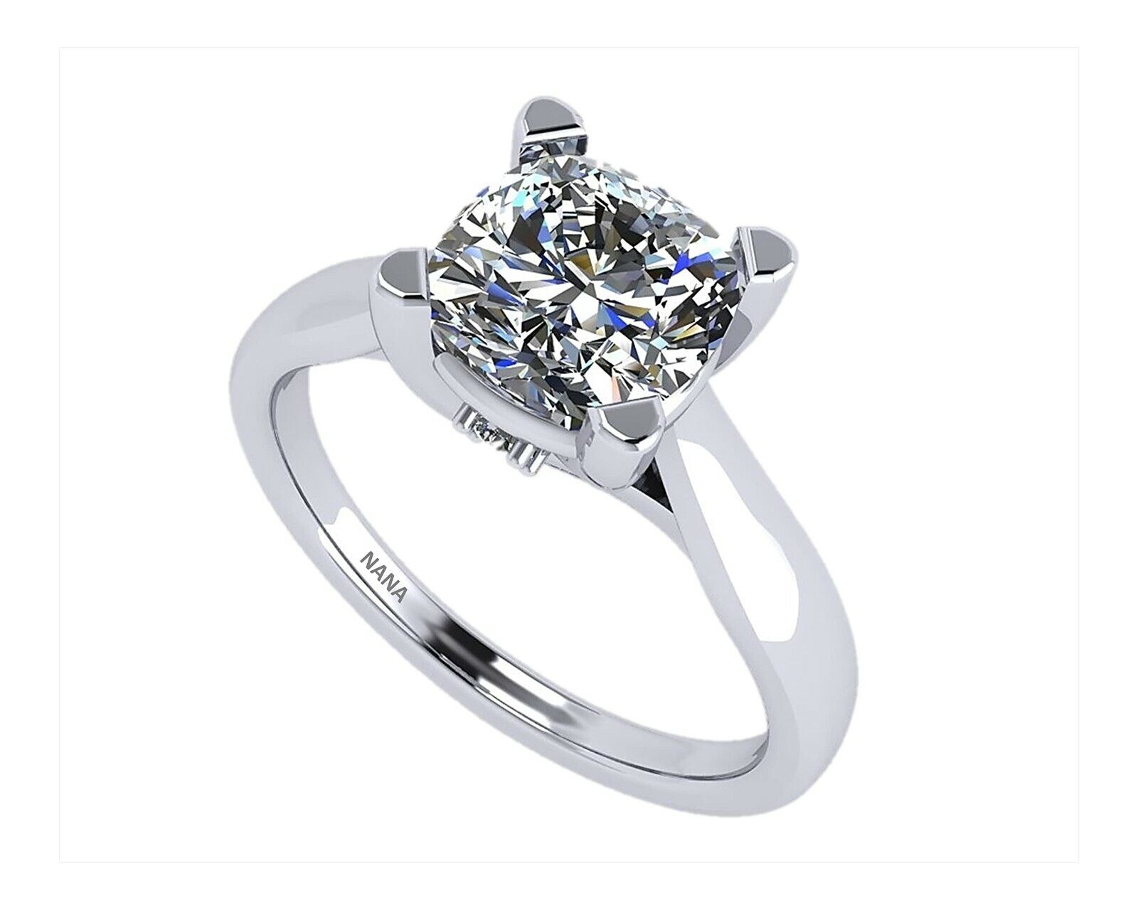  "Shine brighter than ever with the NANA Jewels Cushion Cut CZ Lucita Cubic Zirconia Engagement Ring!