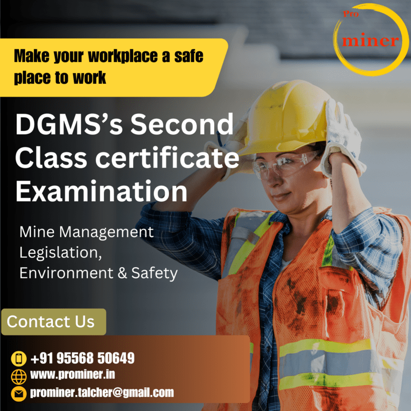  Second Class Mines Manager Courses | DGMS