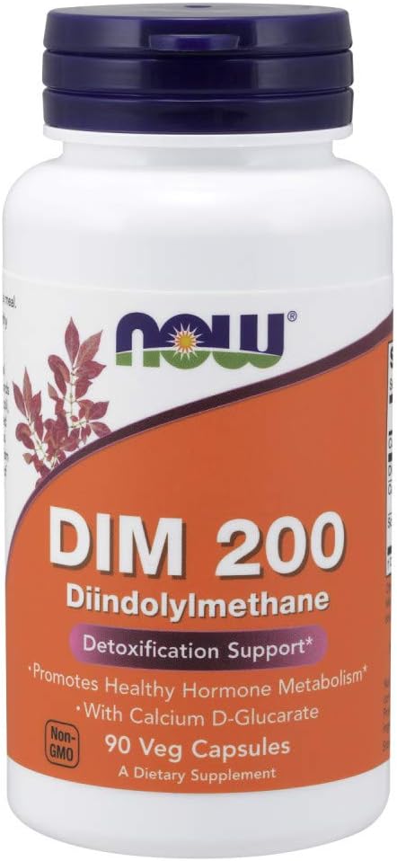  NOW Supplements, DIM 200 (Diindolylmethane) with Calcium D-Glucarate, 90 Veg Capsules