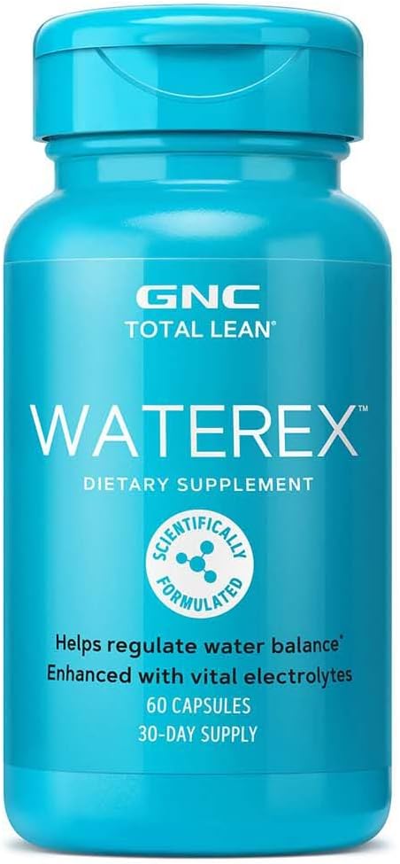  GNC Total Lean Waterex | Helps Regulate Water Balance, Enhanced with Vital Electrolytes | 60 Capsules