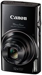  Canon PowerShot ELPH 360 Digital Camera w/ 12x Optical Zoom and Image Stabilization - Wi-Fi & NFC Enabled (Black)