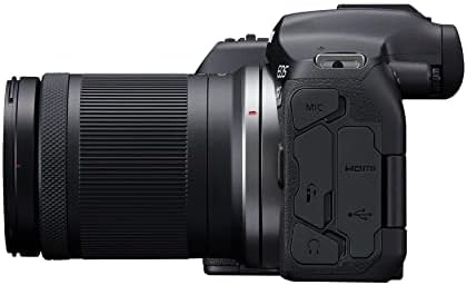  Canon EOS R7 Content Creator Kit, Mirrorless Vlogging Camera, 32.5 MP, 4K 60p Video, DIGIC X Image Processor, RF-S18-45mm F4.5-6.3 IS STM Lens, Stereo Microphone, & Extra Battery Pack
