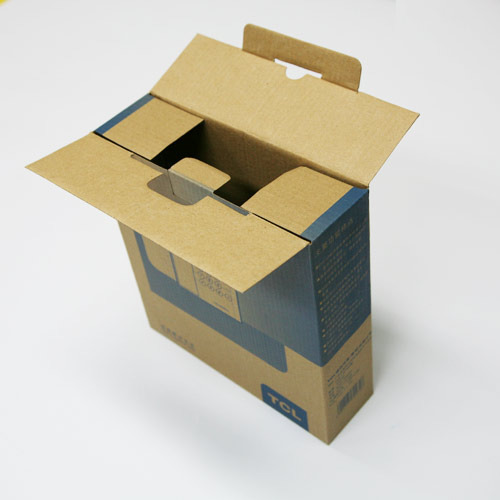  Corrugated packaging box with flat pack and inner locking in style