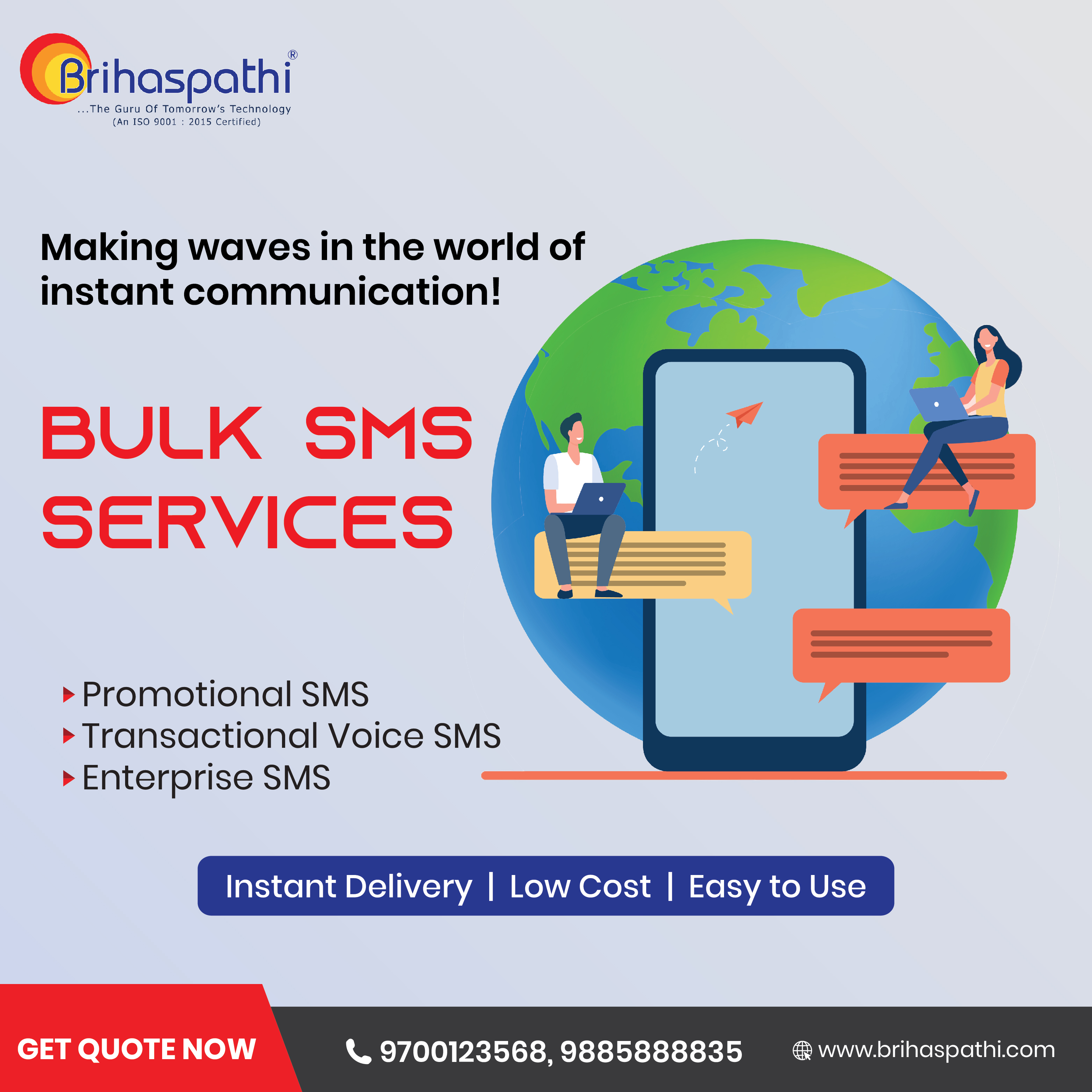  Get the Best Bulk SMS Service Provider for efficient and reliable messaging solutions - Brihaspathi Technologies