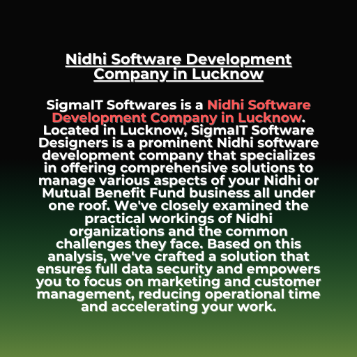  Nidhi Software Company in Lucknow