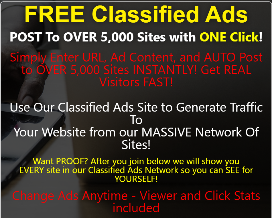  Post to 5,000+ Classified Ad Sites ONE Click