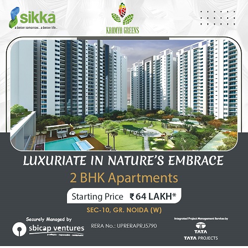  Reasonable price 2 BHK Apartments by Sikka kaamya Green in Greater Noida