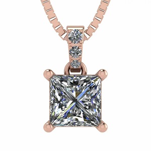  ✨ Our Silver CZ Princess Cut Solitaire Pendant! ✨