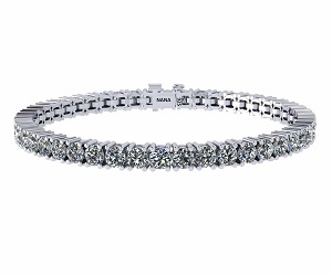  our stunning 7/8 inch Round CZ Tennis Bracelet in Sterling Silver