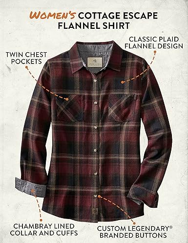  Legendary Whitetails Women's Cottage Escape Flannel Shirt