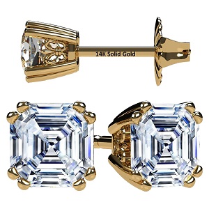  Golden Glow Luxurious CZ Stud Earrings