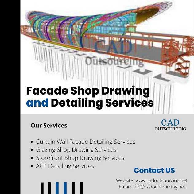  Facade Shop Drawing and Detailing Services Provider - CAD Outsourcing Firm