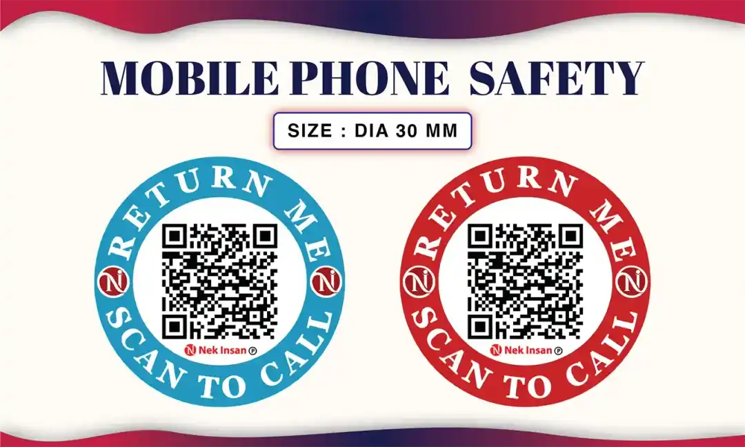  QR Code Sticker For Mobile safety