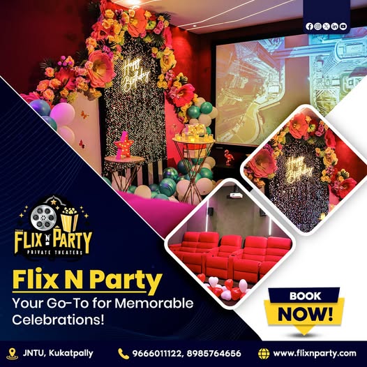  Celebrate in Style at Private Theaters in Miyapur | Flix 'n' Party