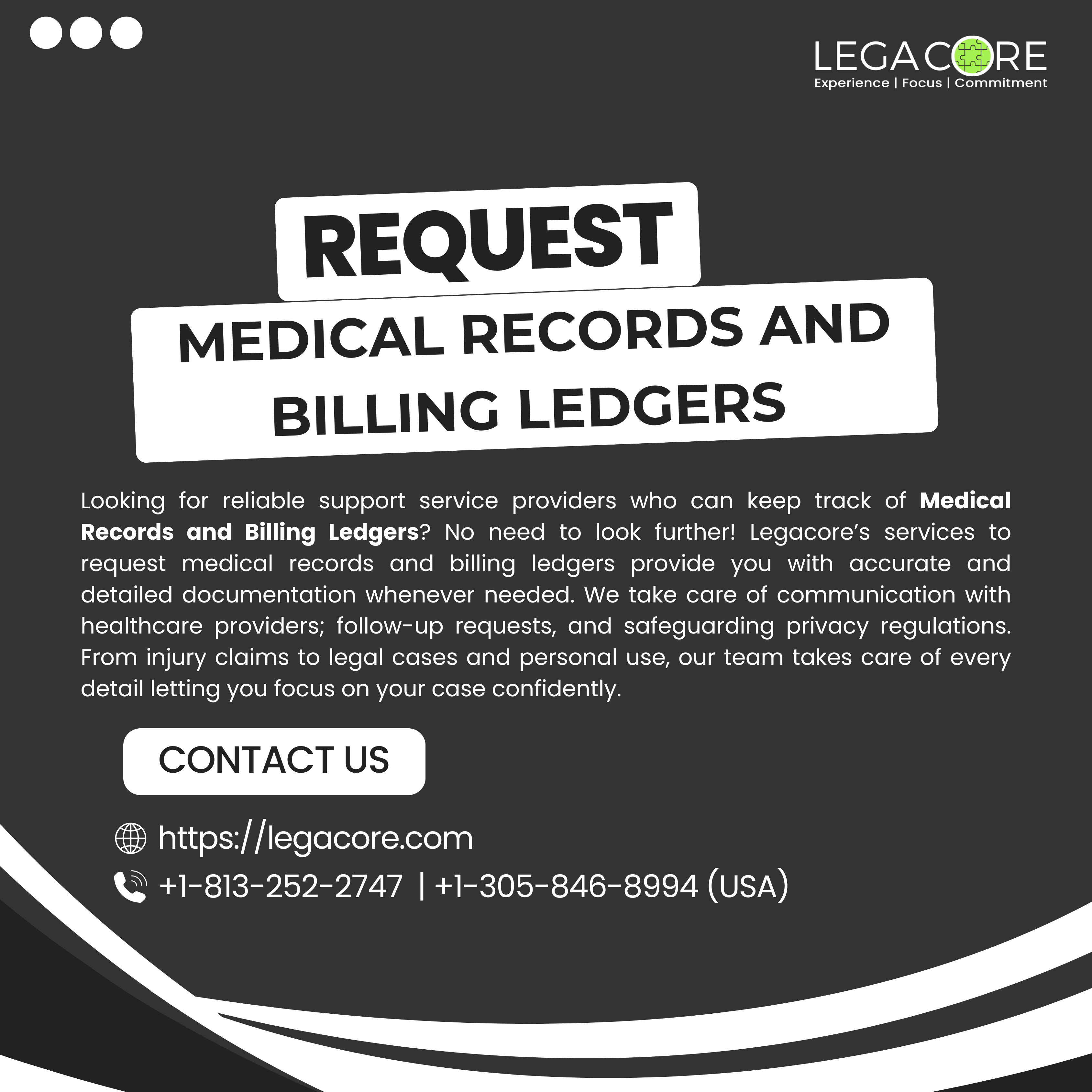  Request Medical Records and Billing Ledgers Now | Legacore Solutions