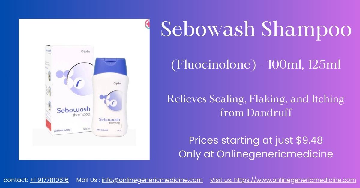  Remove Dandruff with Sebowash Shampoo | Available at Onlinegenericmedicine