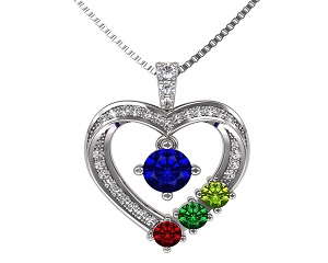  Gift of Affection Mother & Child Birthstone Pendant