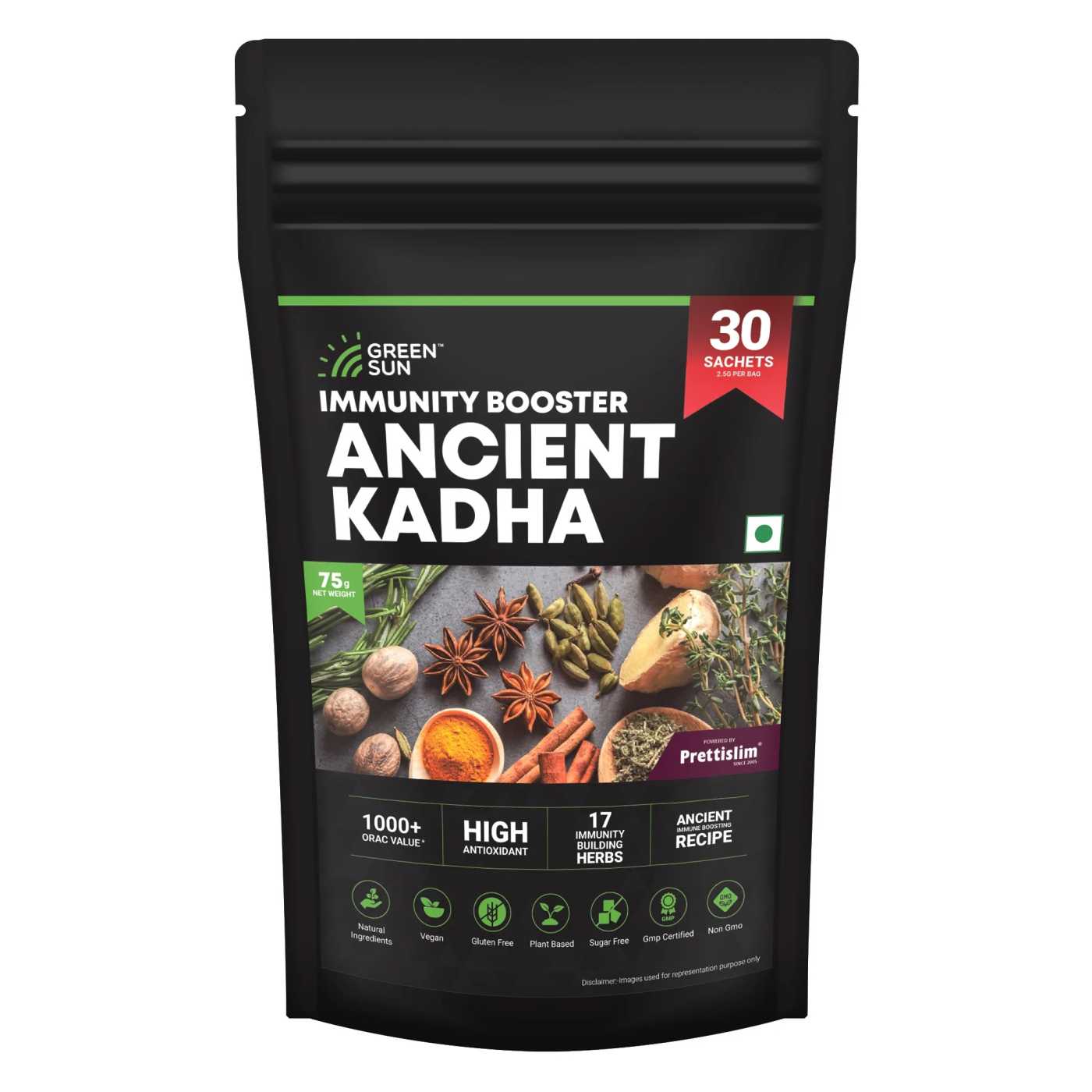  GREEN SUN Immunity Booster Ancient Kadha Kada Powder 30 Instant Mix Sachets