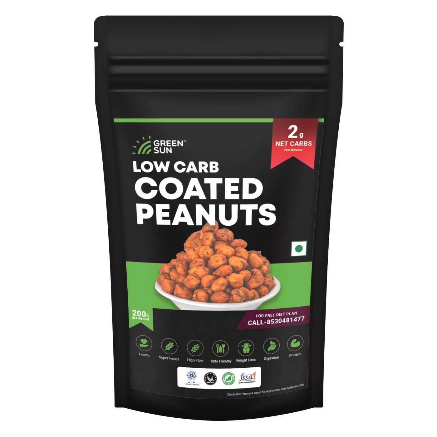  Green Sun Low Carb Coated Peanuts 200G