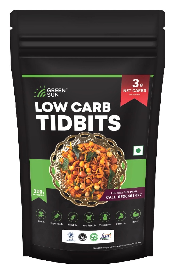  Green Sun Pure Veg Low Carb Tidbits 200 Grams