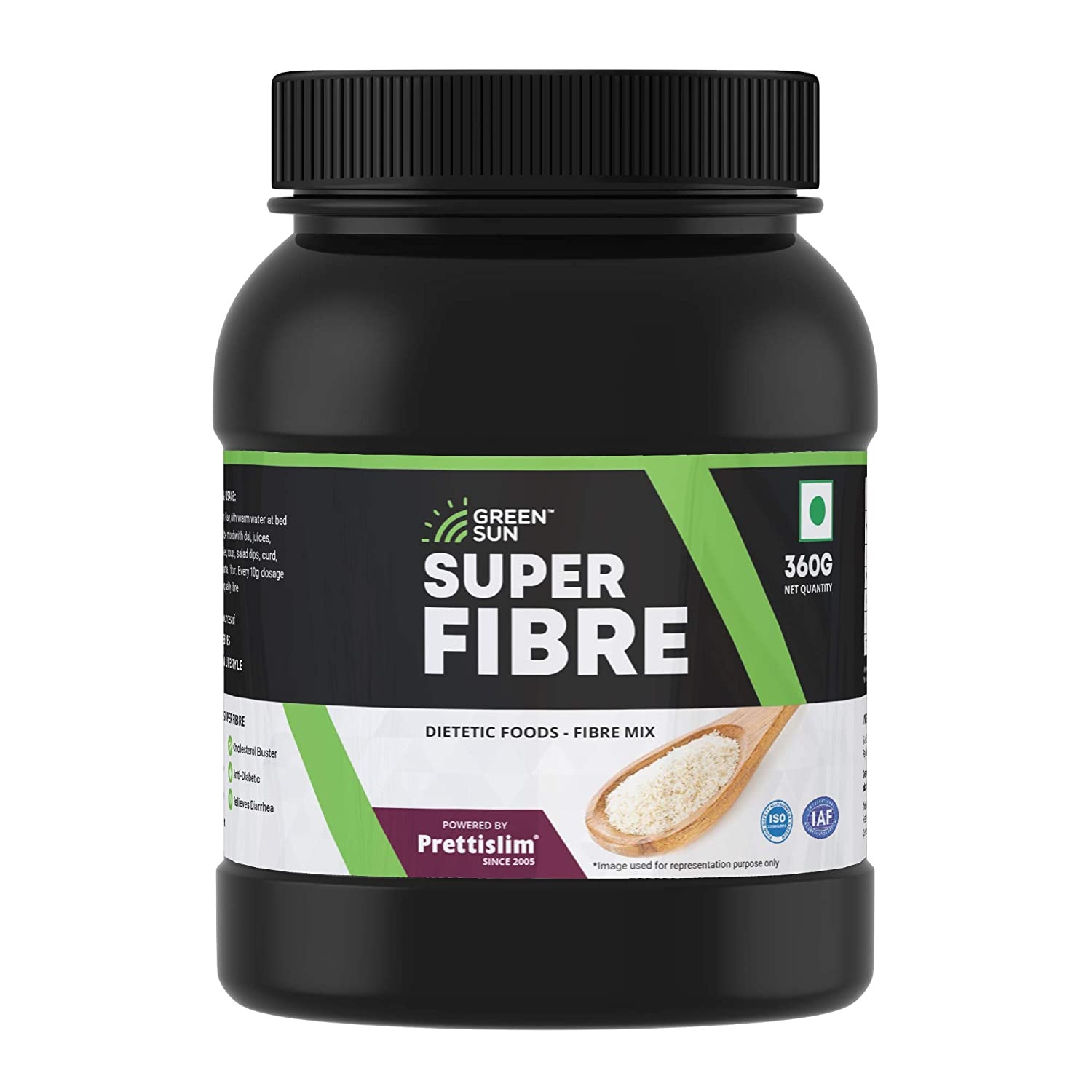  Green Sun Super Fibre | Dietary Fibre Powder| 360 Gms