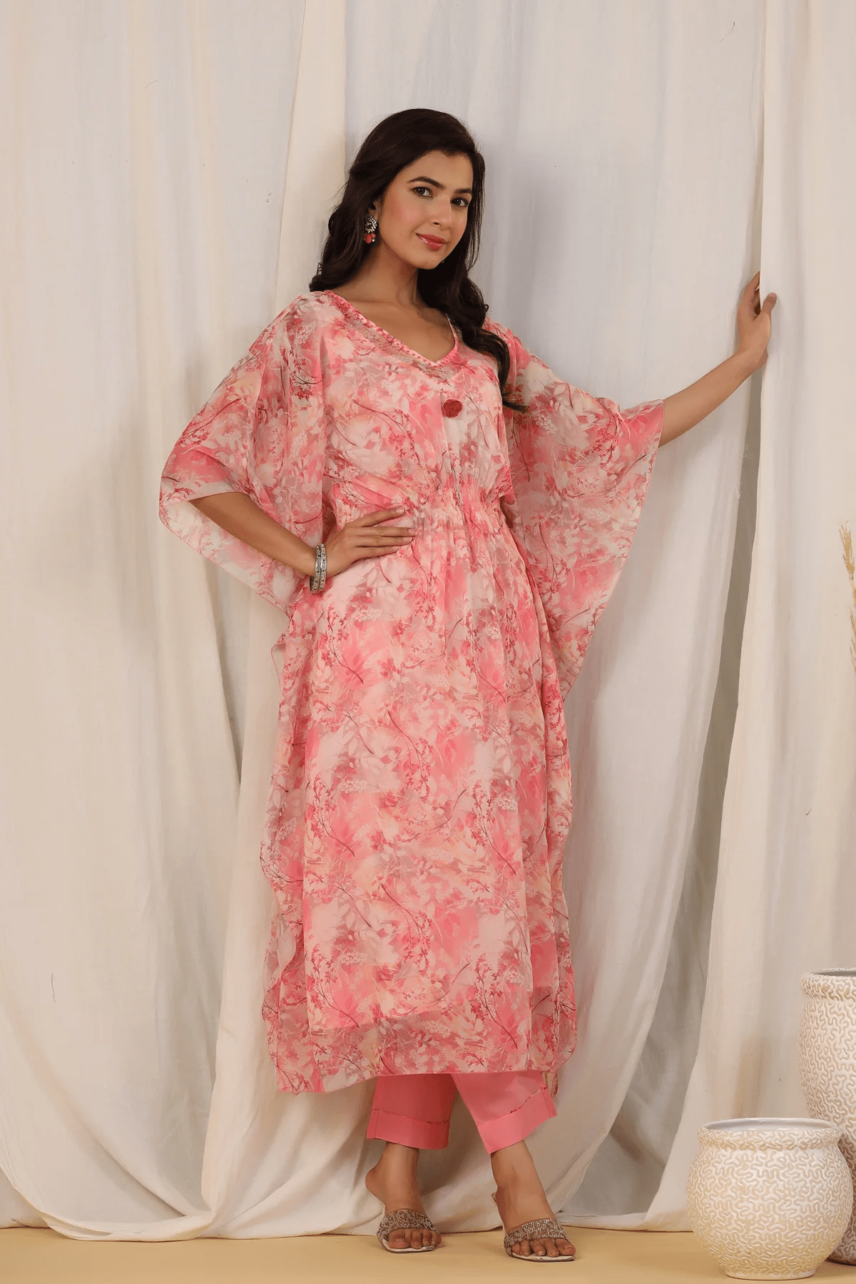  Elegance in Every Thread: Hand-Printed and Block Print Kaftans by Shahenaz