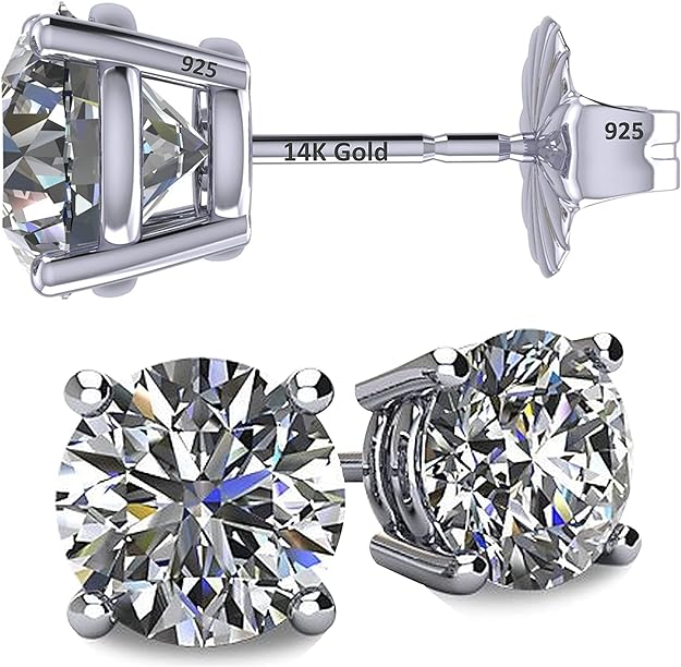  ✨ Elevate Your Style with Stunning Central Diamond Center CZ Stud Earrings! ✨