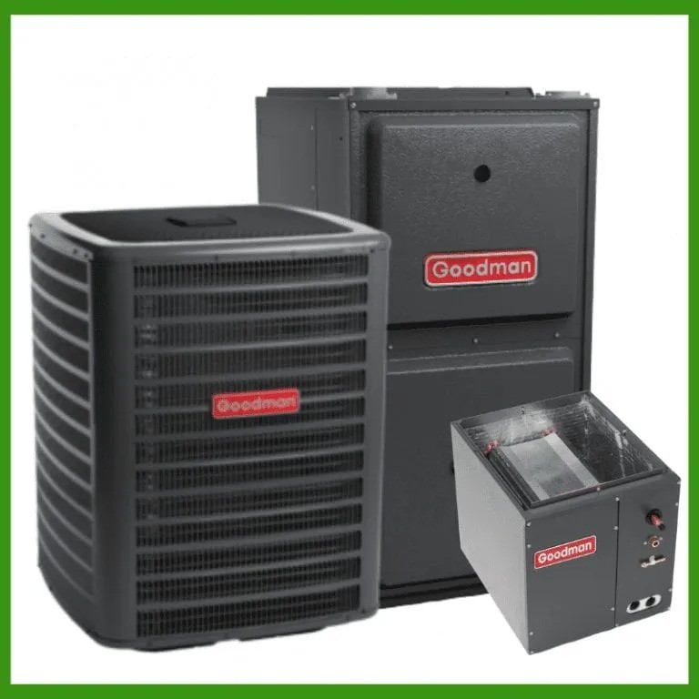  Goodman 2 Ton 14.5 SEER 40000 BTU 80% AFUE Horizontal Gas System