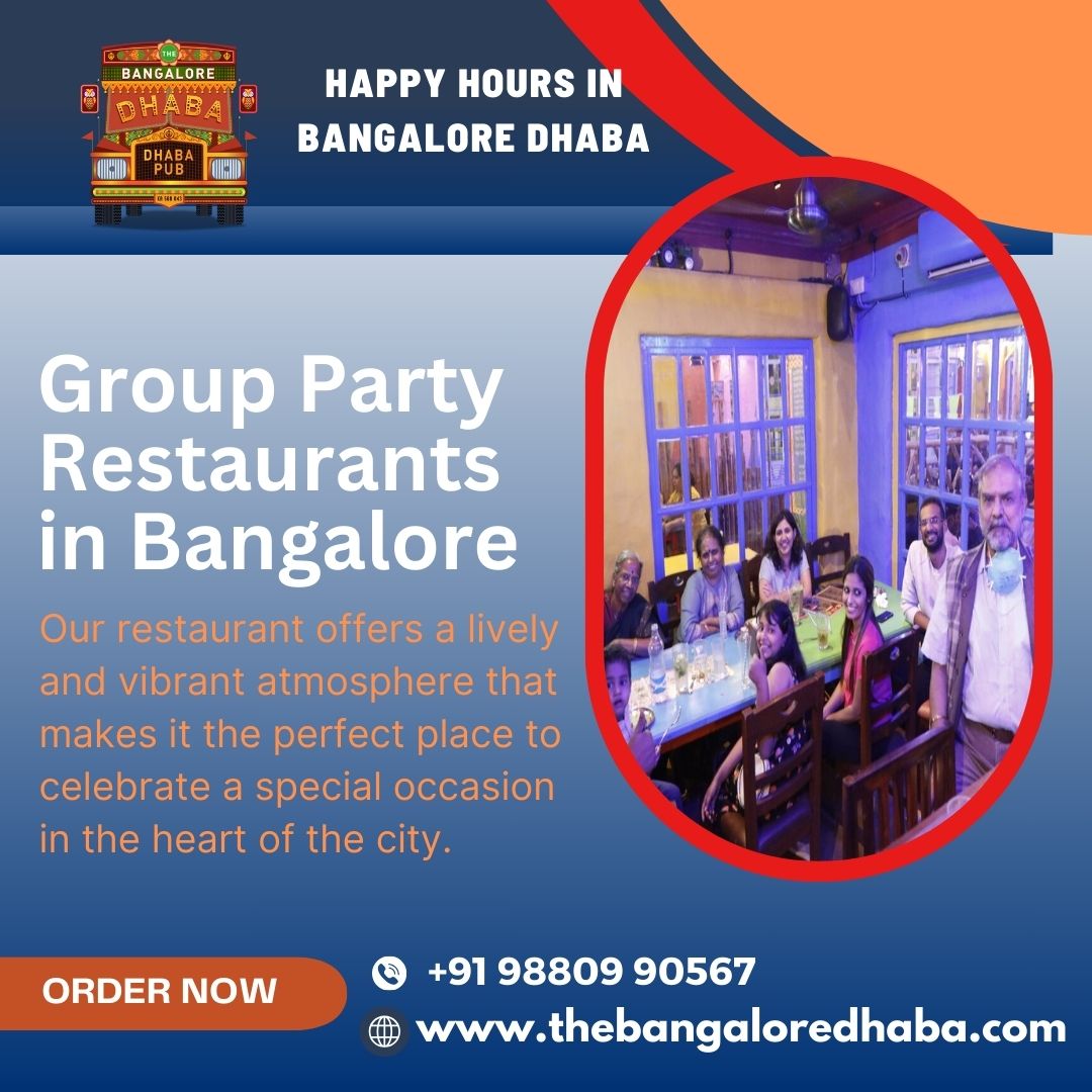  Group Party Restaurants in Bangalore Karnataka 560043