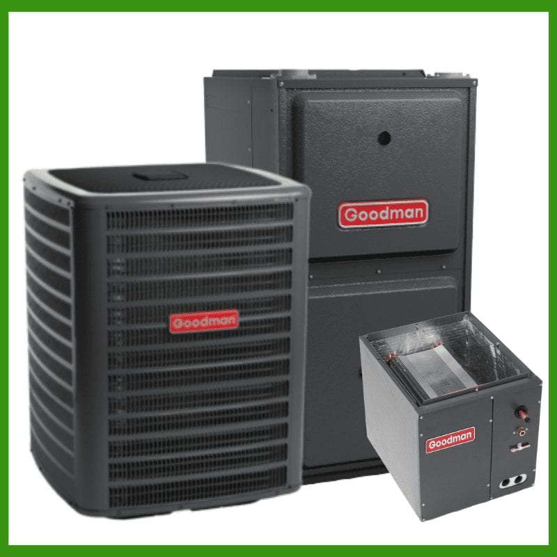  Goodman 3 Ton 16 SEER 80000 BTU 80% AFUE Horizontal Gas System