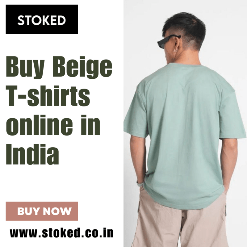  Stoked | Buy Beige Tshirts online in India