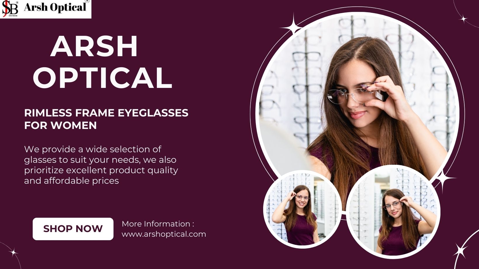  Find your perfect fit with rimless frame eyeglasses for women