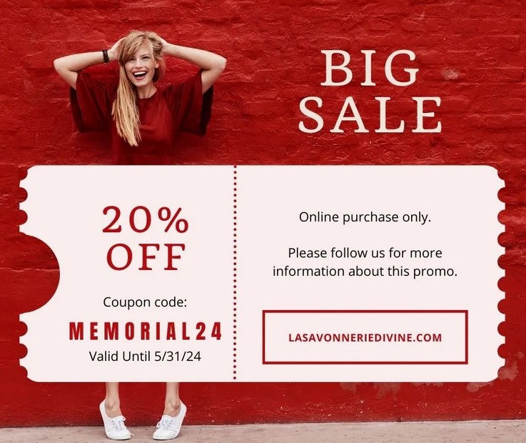  lasavonneriedivine.com Celebrate Memorial Day with 20% Off!