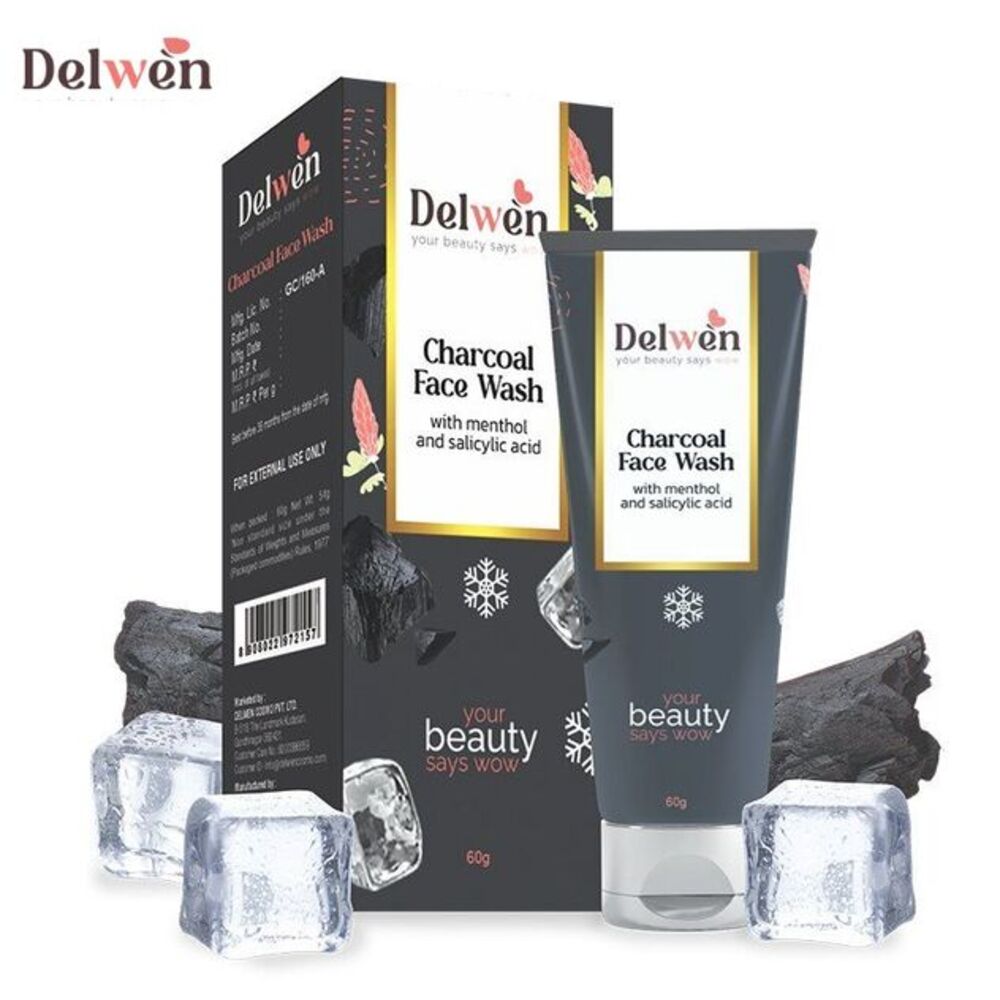  Delwen Charcoal Face Wash - Safe for All Skin Types