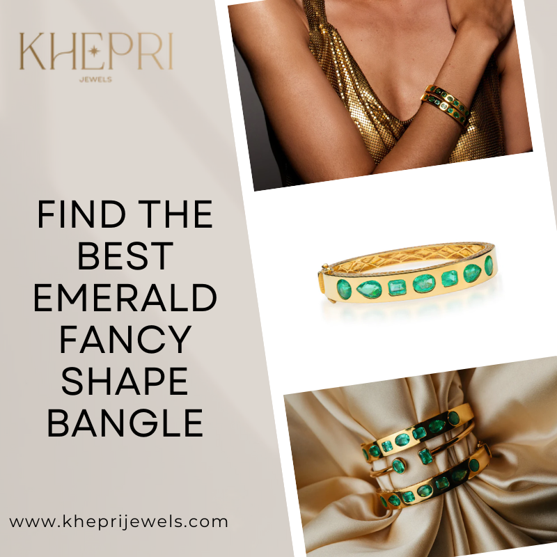  Find the best Emerald Fancy Shape Bangle