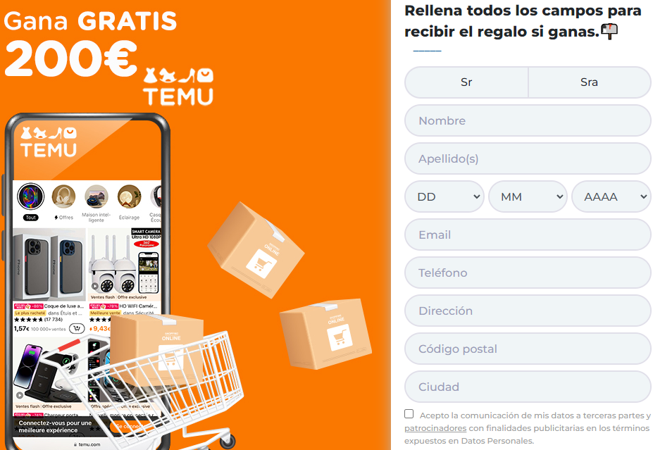  ¡Participa por tu bono Temu de 200€!