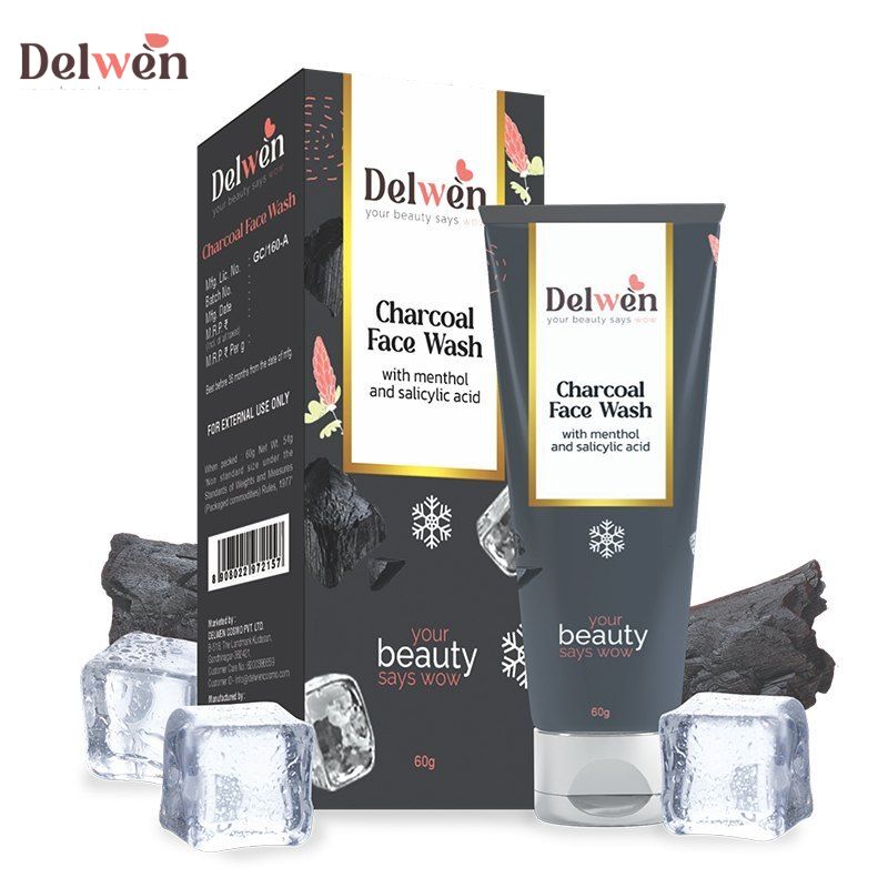  Delwen Charcoal Face Wash - Reveal Clearer, Smoother Skin