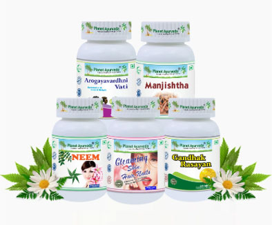  Ayurvedic and Natural Treatment for Skin with Derma Support Pack