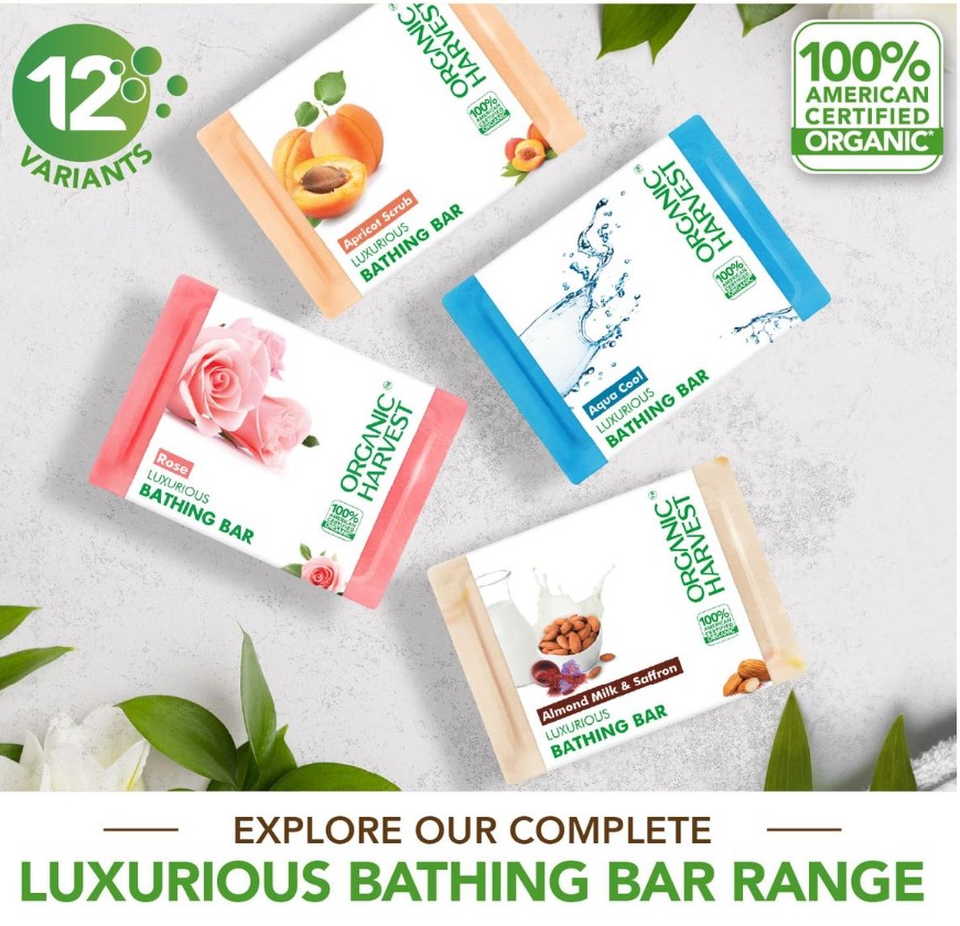  Organic Harvest Aqua Cool Luxurious Bathing Bar