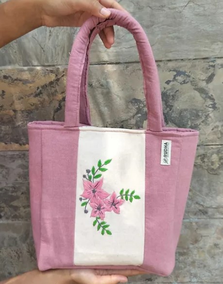  Pink Cotton Tote Bag-Small Cotton Tote Bags Online