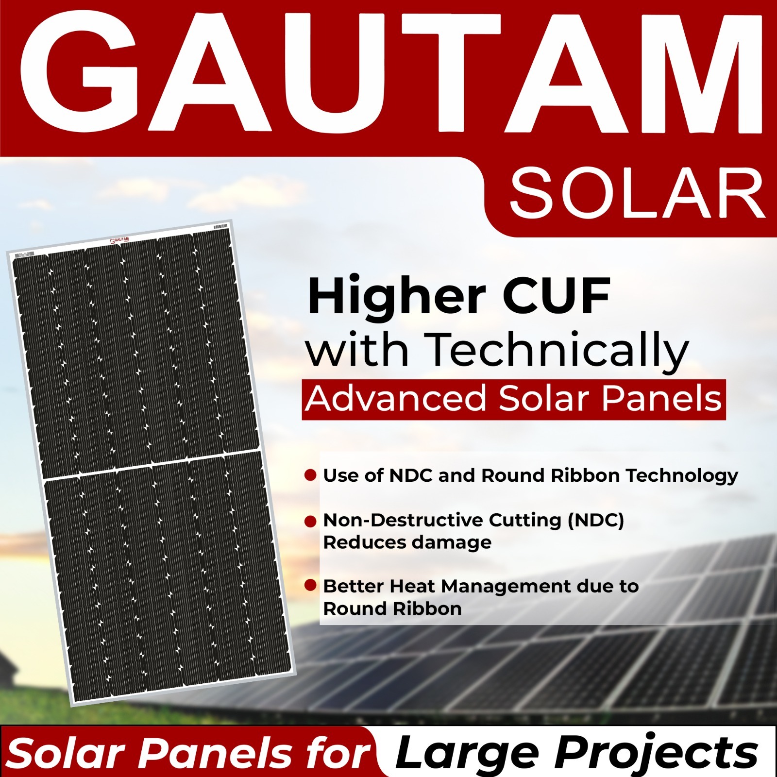  Gautam solar is ranked among TOP 10 solar panels manufacturers