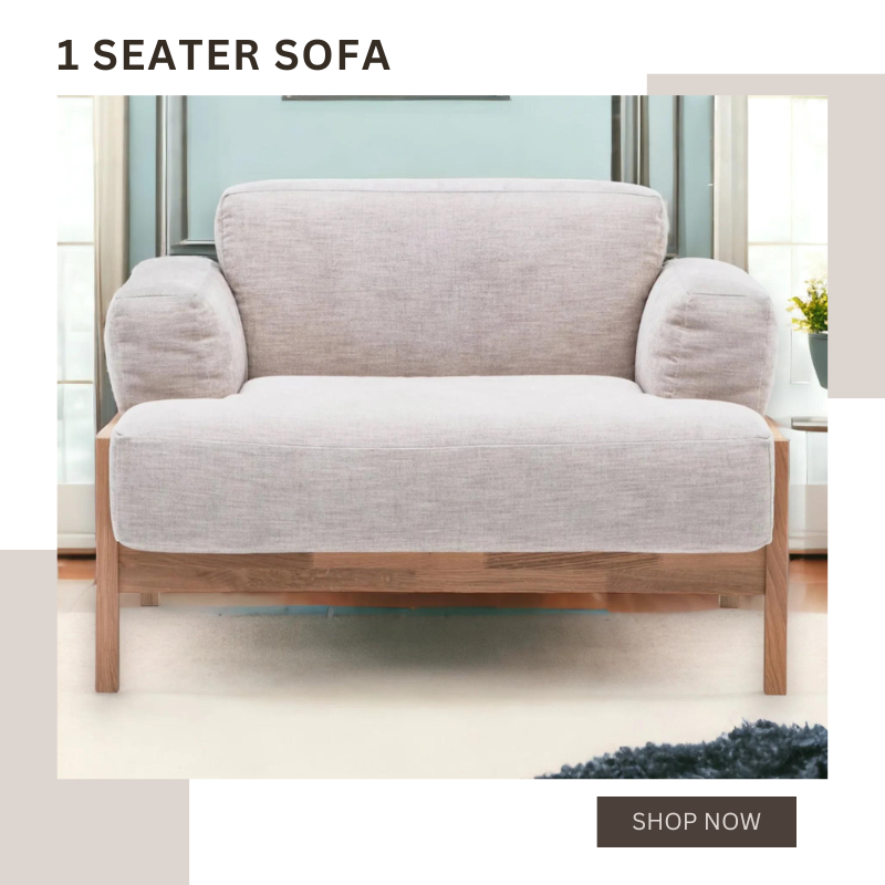  Buy Beautiful Wooden 1 Seater Sofas from Nismaaya Decor