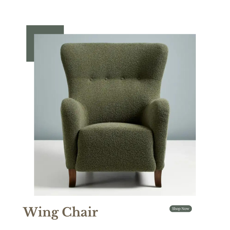  Shop Comfortable Wing Chairs for Living Room at Nismaaya Decor