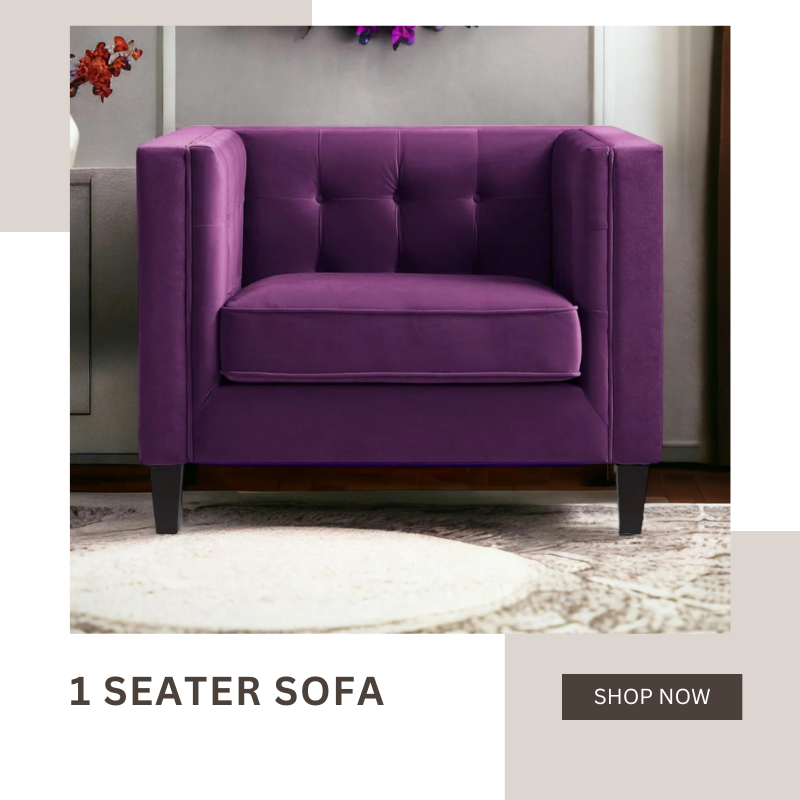  Shop for Stylish 1 Seater Sofa Wooden Designs at Nismaaya Decor