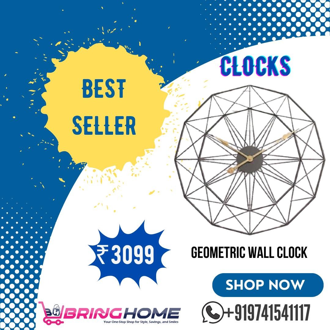  GEOMETRIC WALL CLOCK